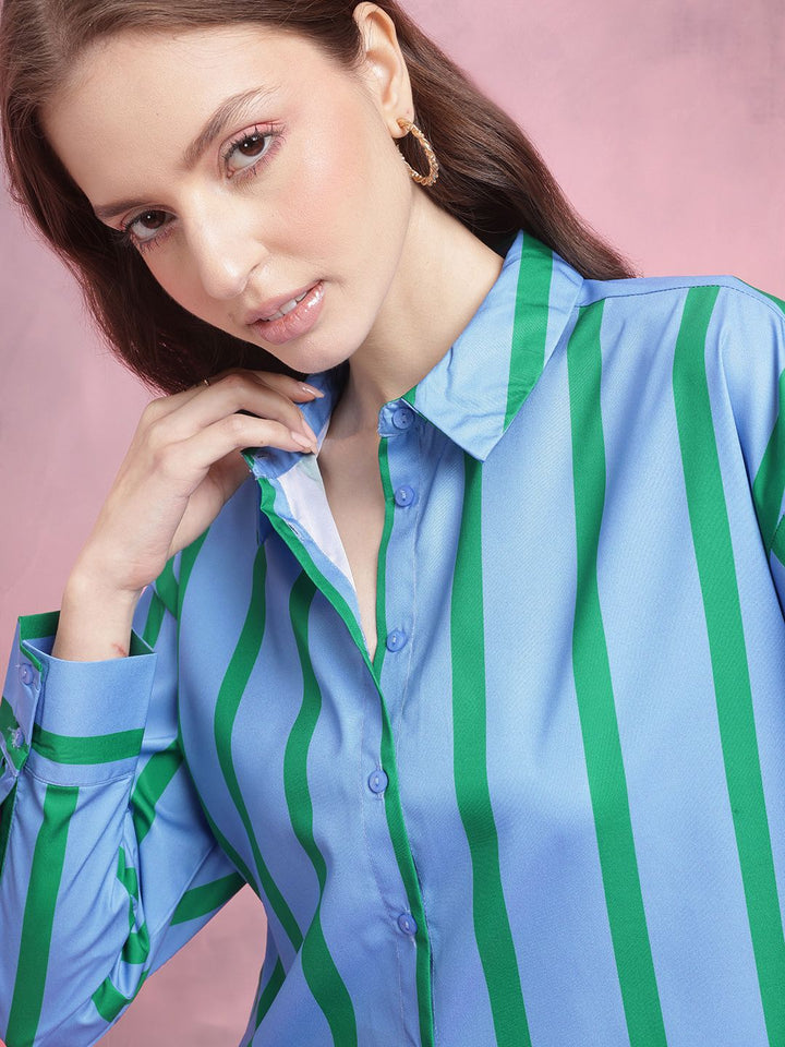 DressBerry Opaque Striped Casual Shirt