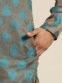 SOJANYA Ethnic Motifs Jacquard Silk Cotton Kurta