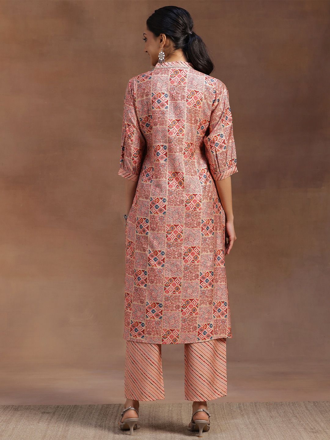 Libas Ethnic Motifs Printed Regular Gotta Patti Kurta with Palazzos