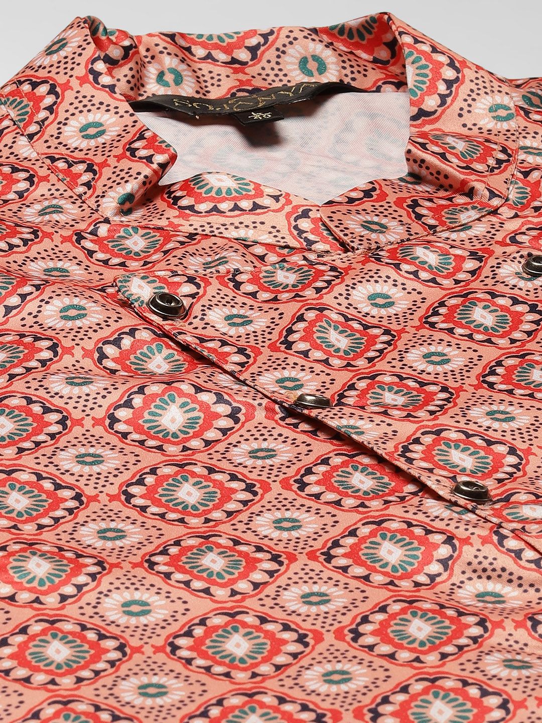 SOJANYA Men Off White Solid Kurta with Churidar & Ethnic Jacket