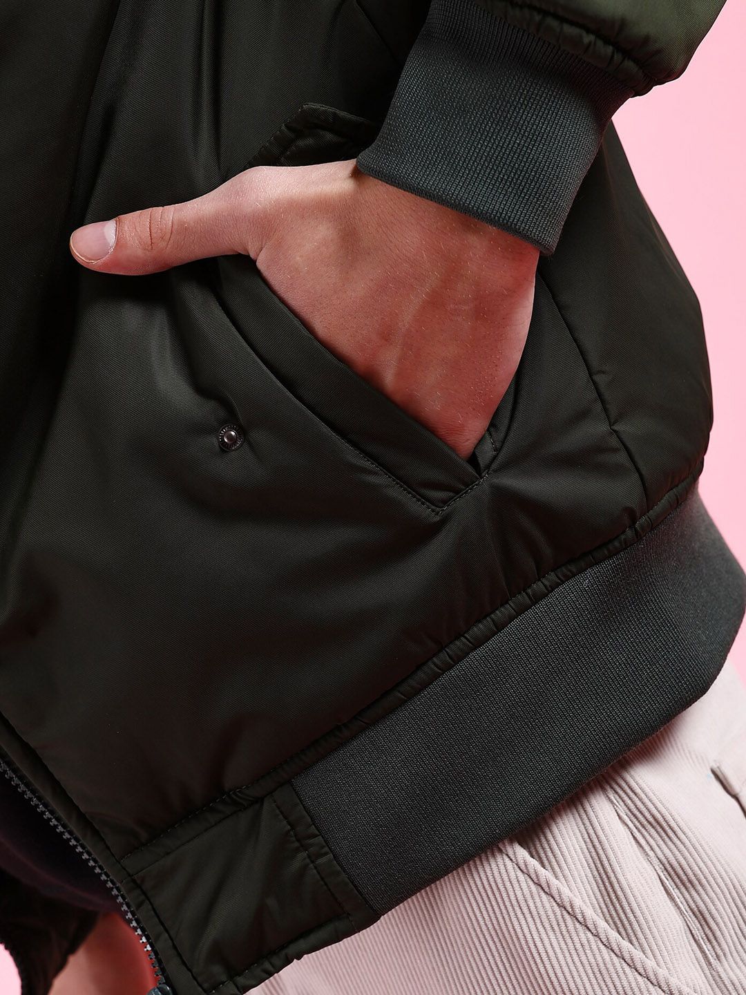 The Indian Garage Co Men Zip-Front Bomber Jacket