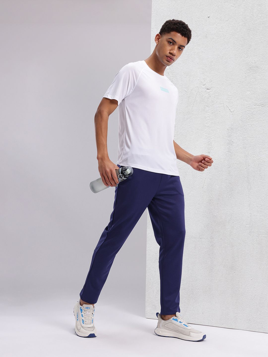 HRX by Hrithik Roshan Men Typography Detail Paneled Rapid-Dry Running Track Pants