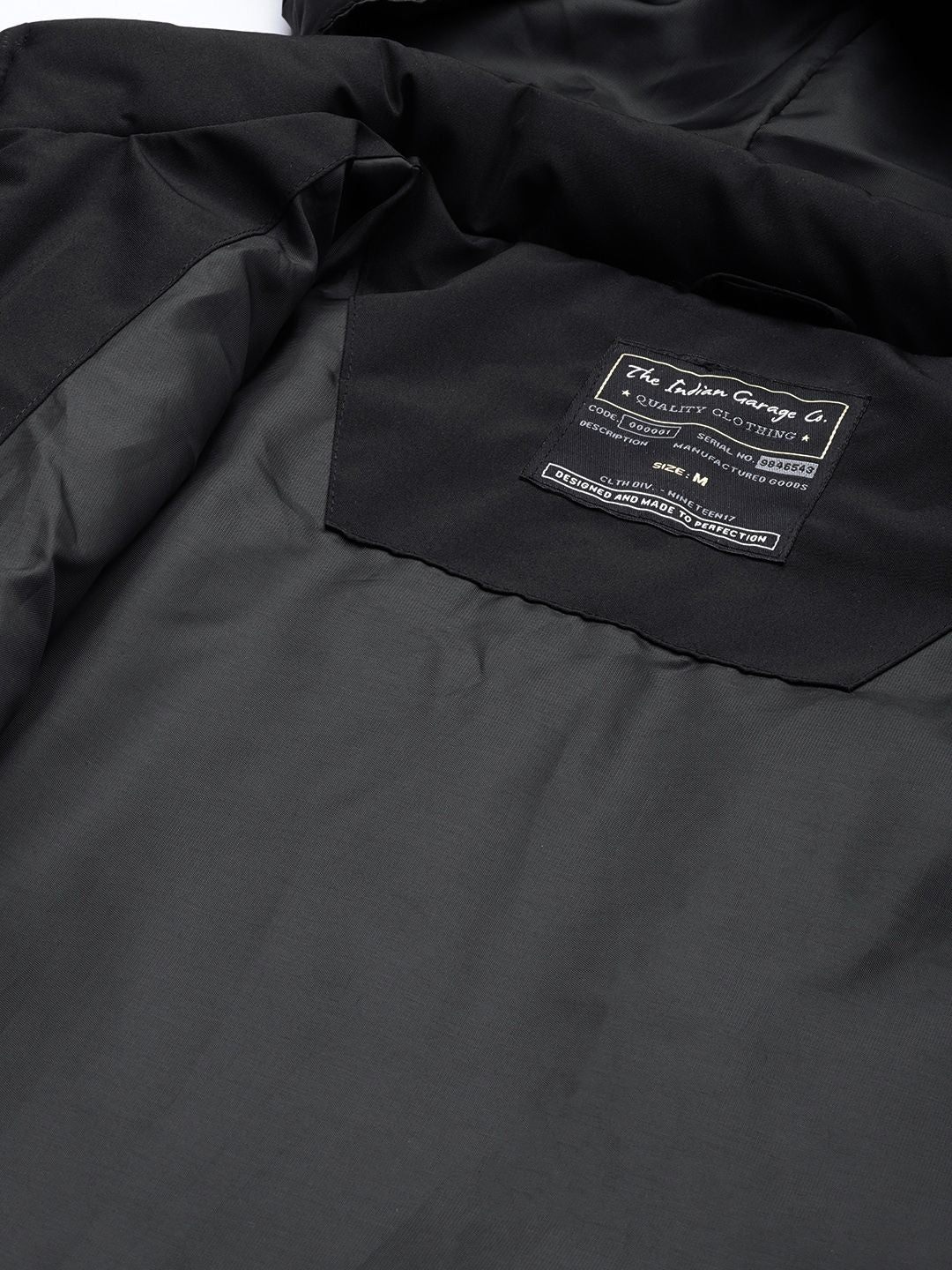 The Indian Garage Co Men Zip-Front Bomber Jacket with Detachable Hood