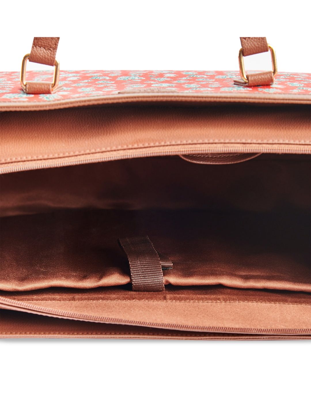 TEAL BY CHUMBAK Floral Printed Oversized Shopper Shoulder Bag