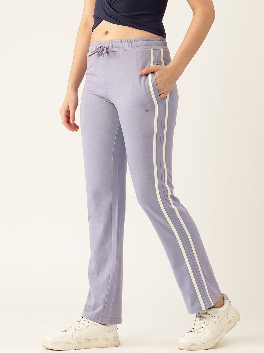 Monte Carlo Women Side-Striped Casual Track Pants