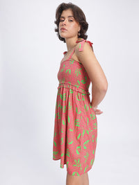 DressBerry Floral Fantasy Smocked A-Line Dress