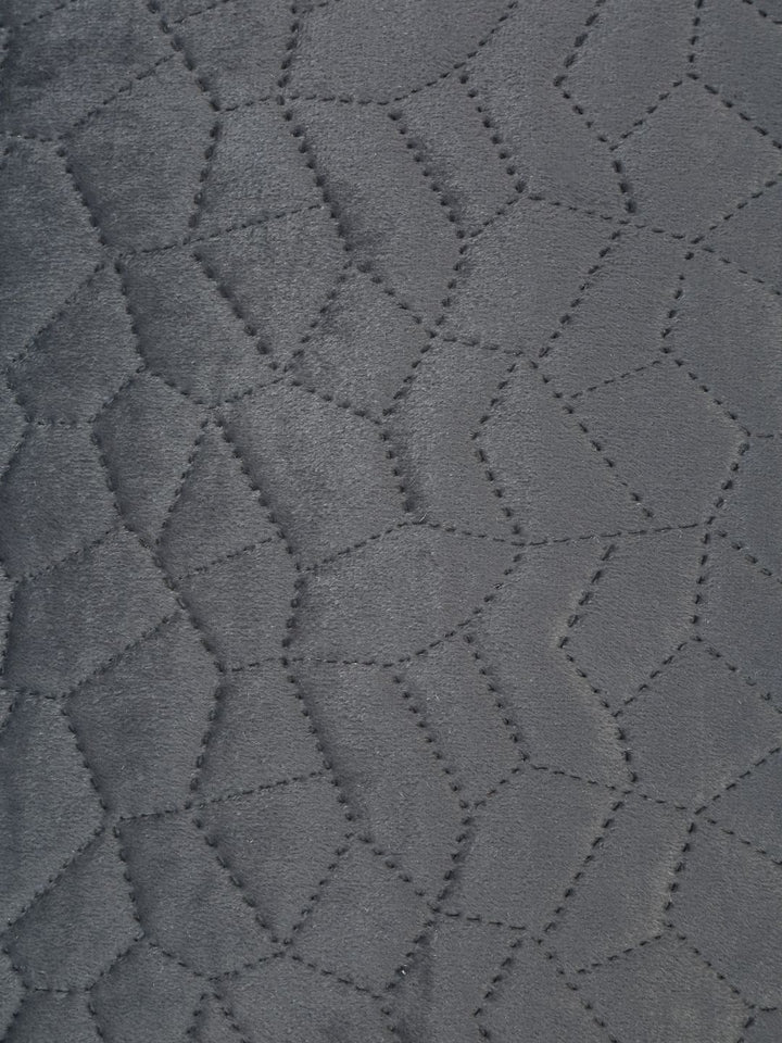 HOSTA HOMES Grey Set of 2 Geometric Velvet Square Cushion Covers