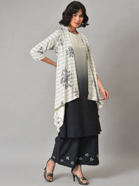 W Printed Rayon Kurta With Shrugs & Palazzos