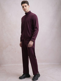 HIGHLANDER Burgundy Mock Collar Sweatshirt & Track Pants
