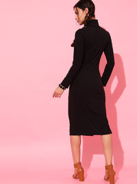 STREET 9 Women Black Solid Dress