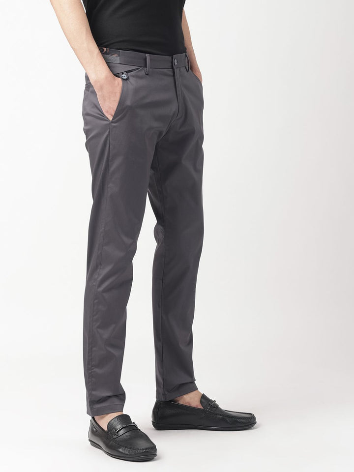 RARE RABBIT Men Daron Mid-Rise Slim Fit Trouser