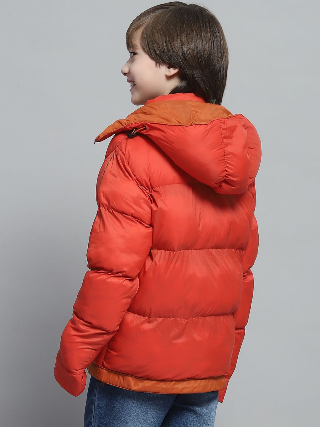 Monte Carlo Boys Hooded Solid Casual Lightweight Puffer Jacket