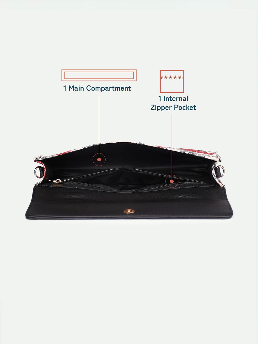 ZOUK Rhea Kapoor Gwalior Weaves Textured Water Resistant Jute Envelope Clutch