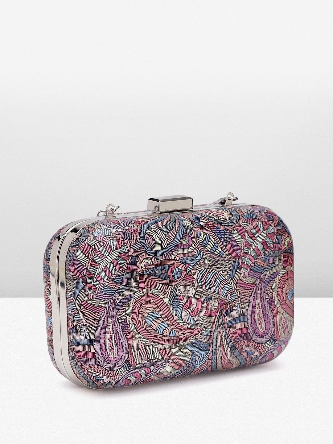 Lino Perros Women Paisley Printed Box Clutch