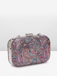 Lino Perros Women Paisley Printed Box Clutch