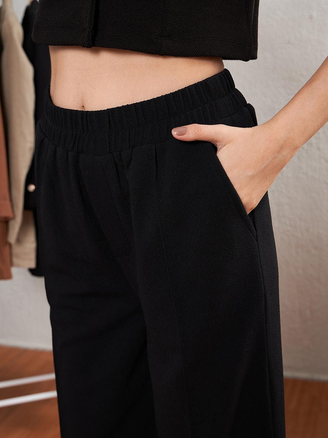 SASSAFRAS worklyf Lapel Collar Crop Blazer & Trousers