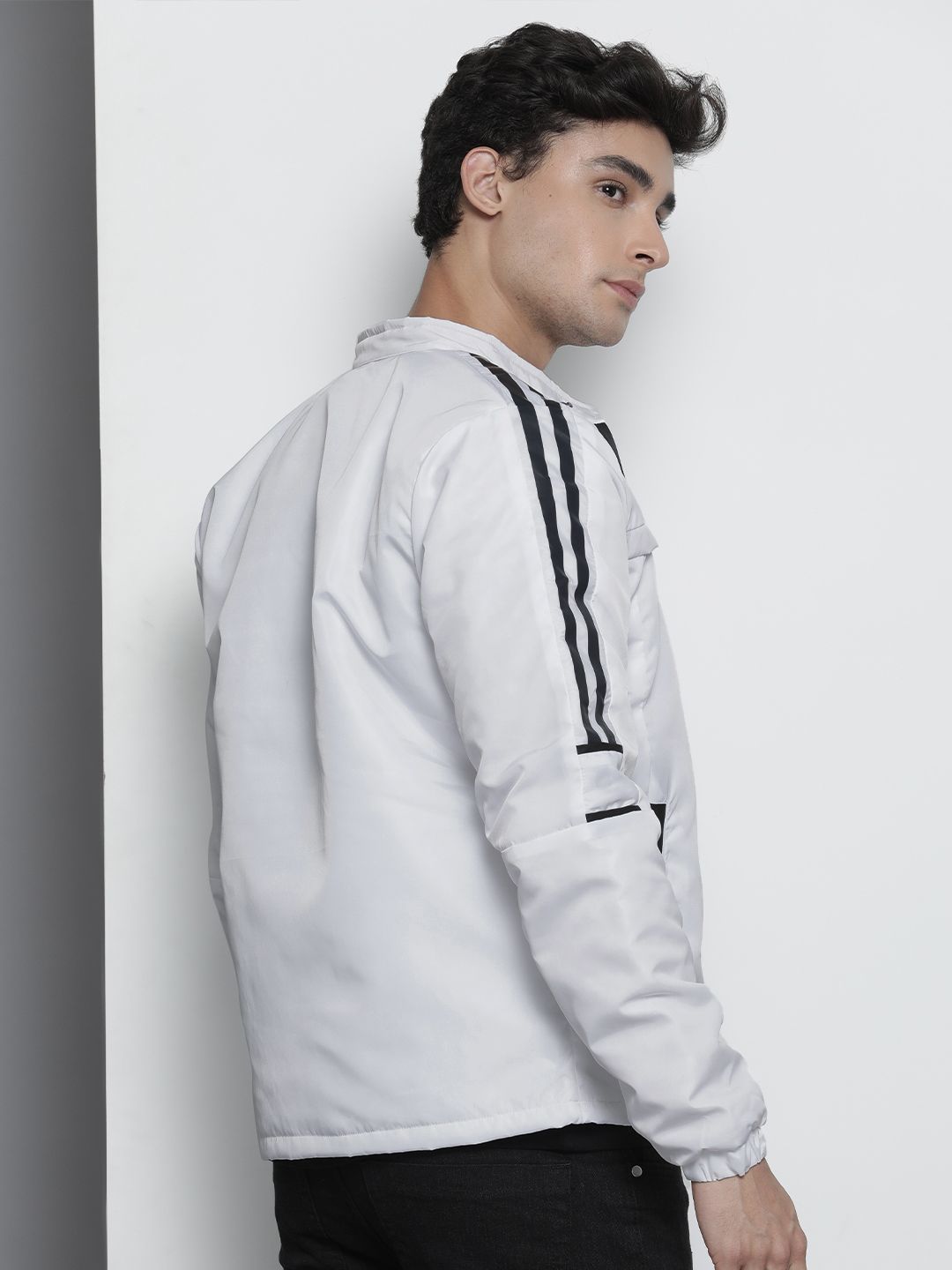 The Indian Garage Co Men Zip-Front Slim Fit Biker Jacket
