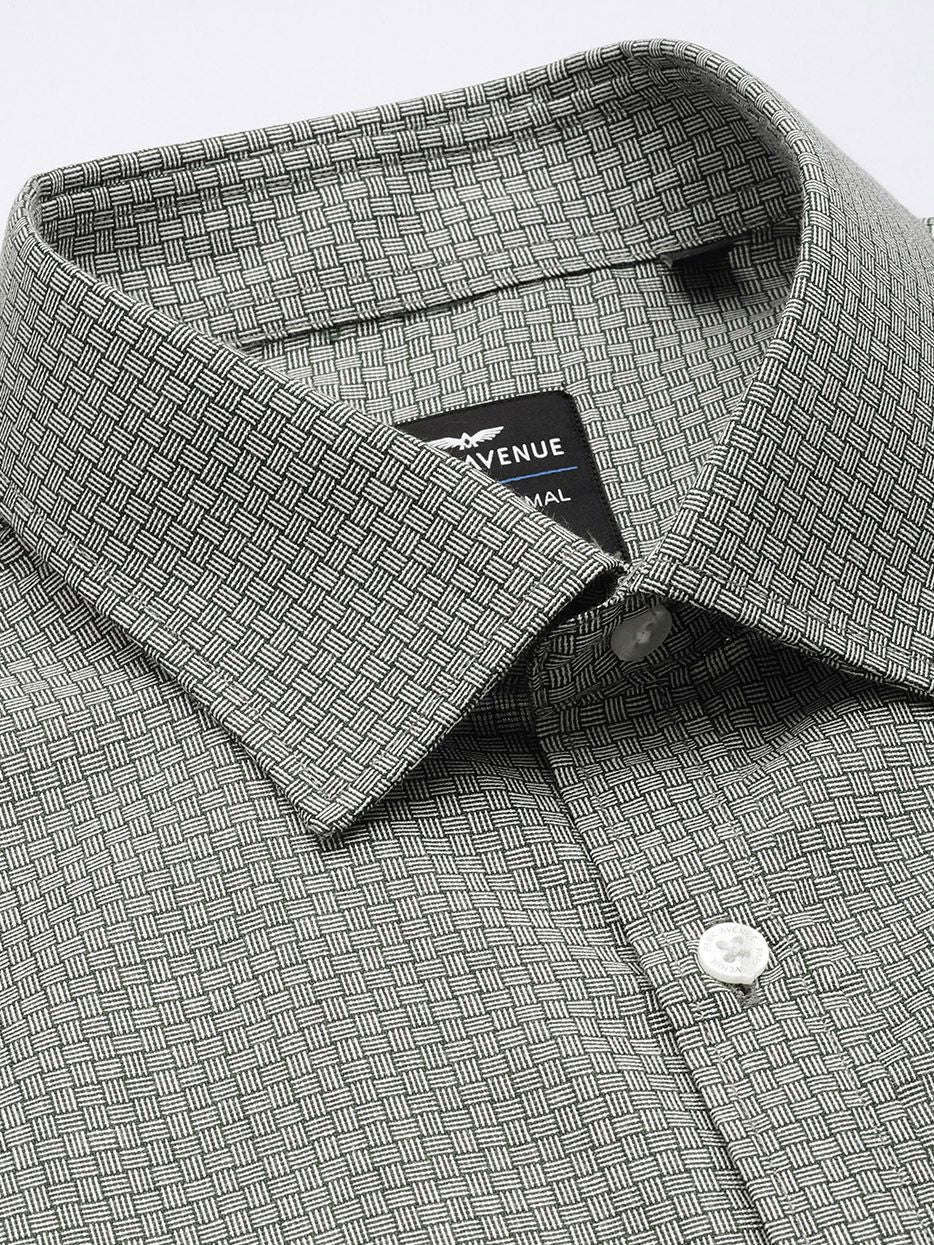 Park Avenue Slim Fit Self Design Opaque Formal Shirt