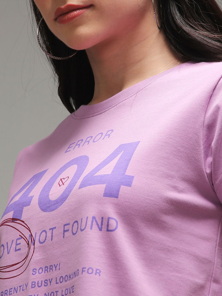 DILLINGER Women Regular Cropped Crew Neck Printed Tshirt