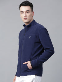 HRX by Hrithik Roshan Outdoor Men Navy Blue Solid Sweatshirt