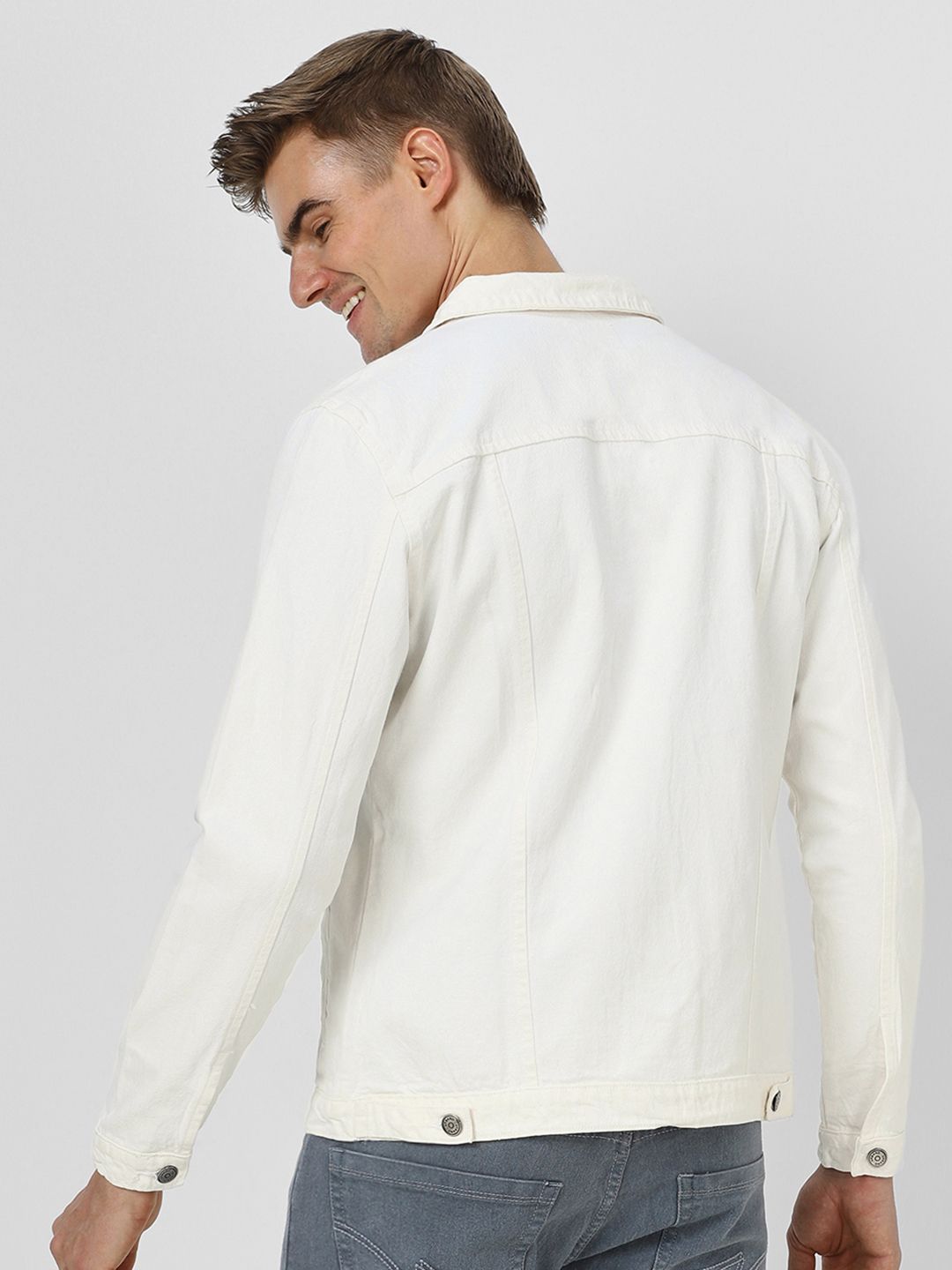 Urbano Fashion Men Regular Fit Washed Full Sleeve Denim Jacket