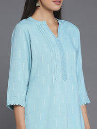 Libas Woven Design Mandarin Collar Straight Kurti