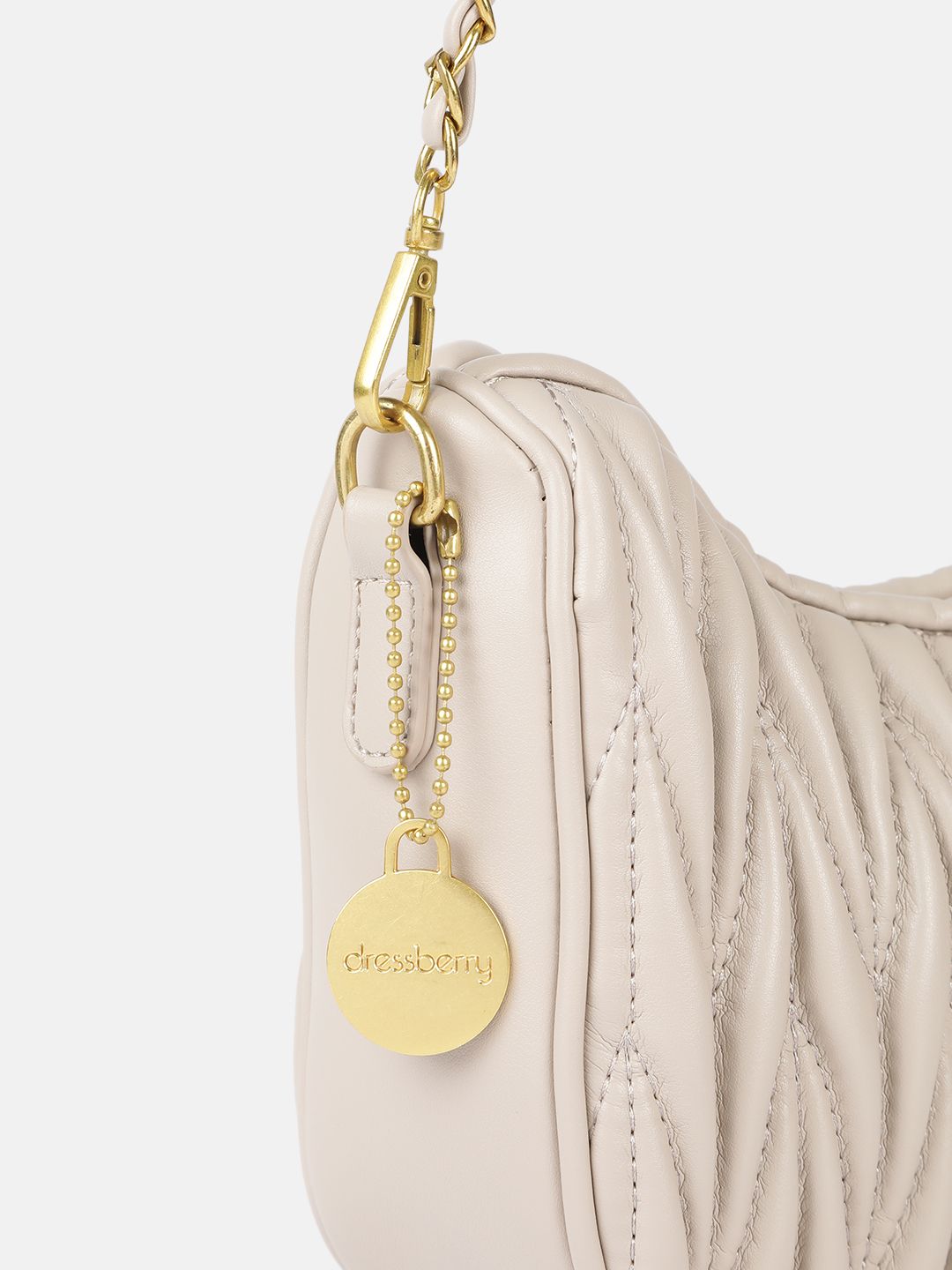 DressBerry Textured Structured Shoulder Bag