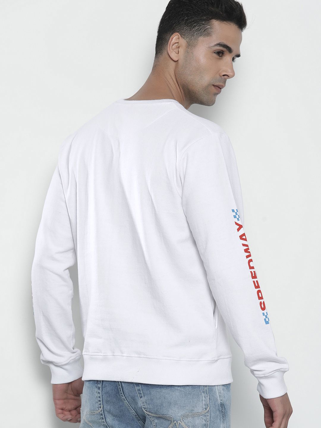 The Indian Garage Co Men White Printed Sweatshirt