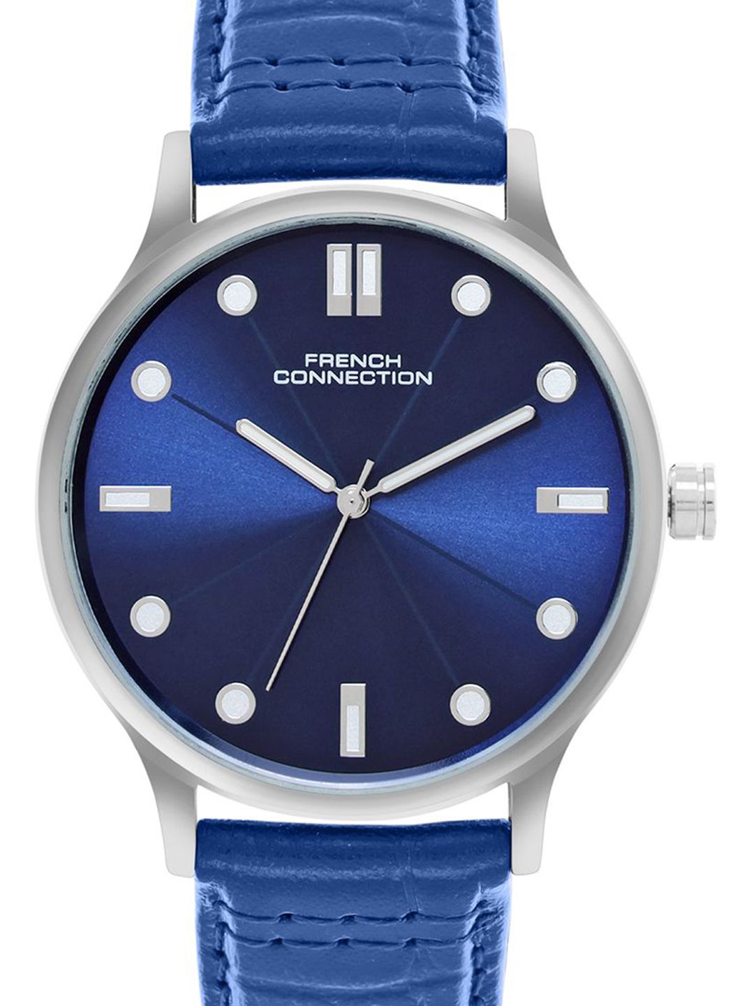 French Connection Men Embellished Dial & Leather Analogue Watch FCN0148UL