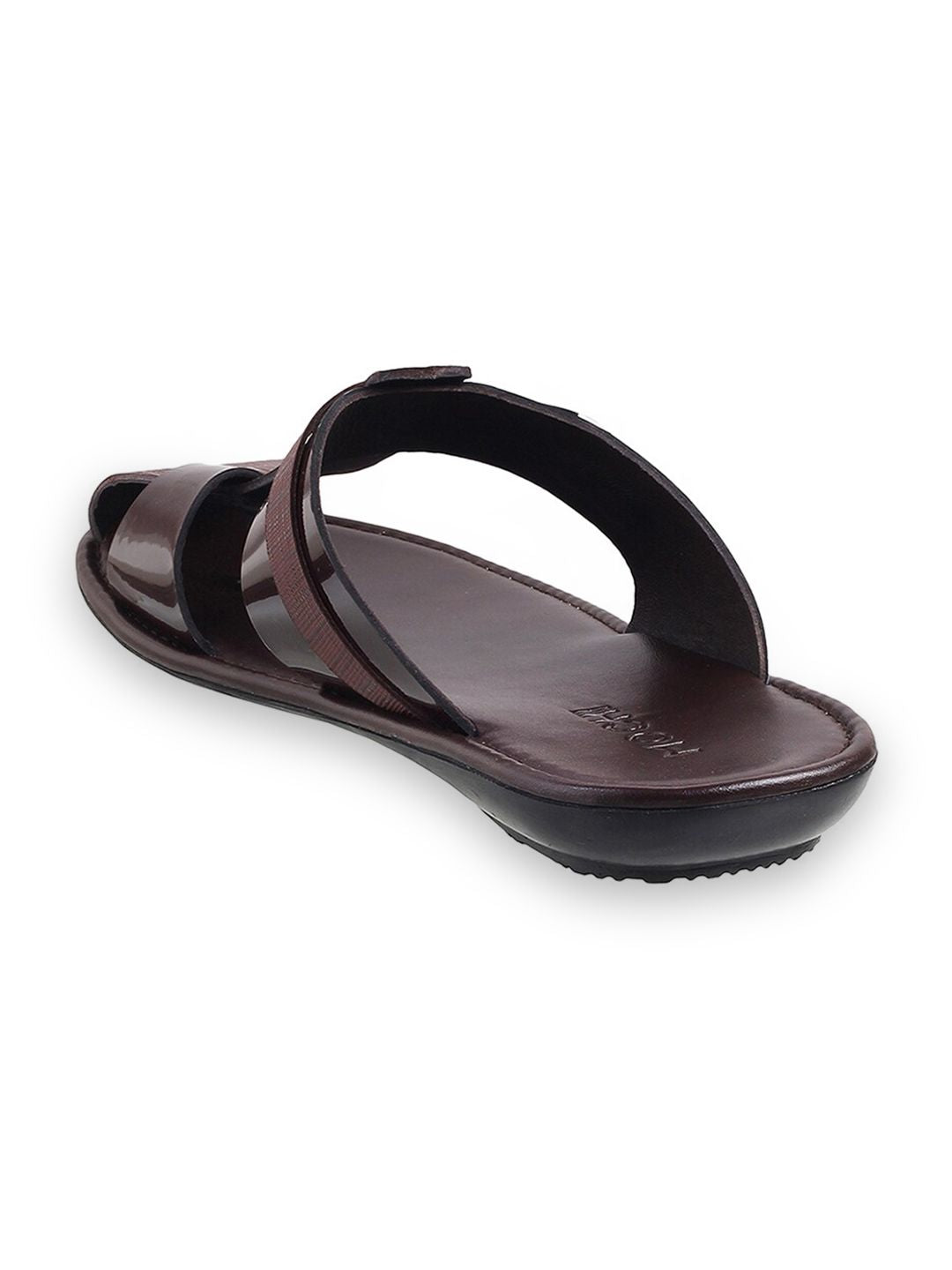 Mochi Men Textured One Toe Comfort Sandals With Buckle Detail