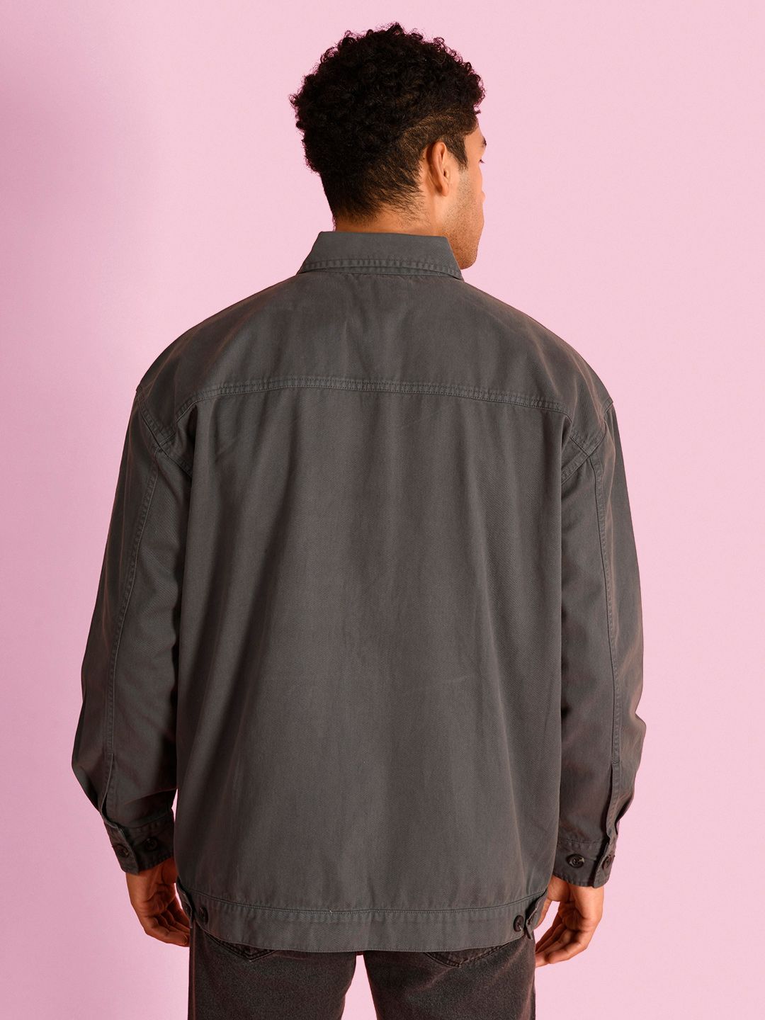 Bene Kleed Spread Collar Pure Cotton Oversized Tailored Jacket