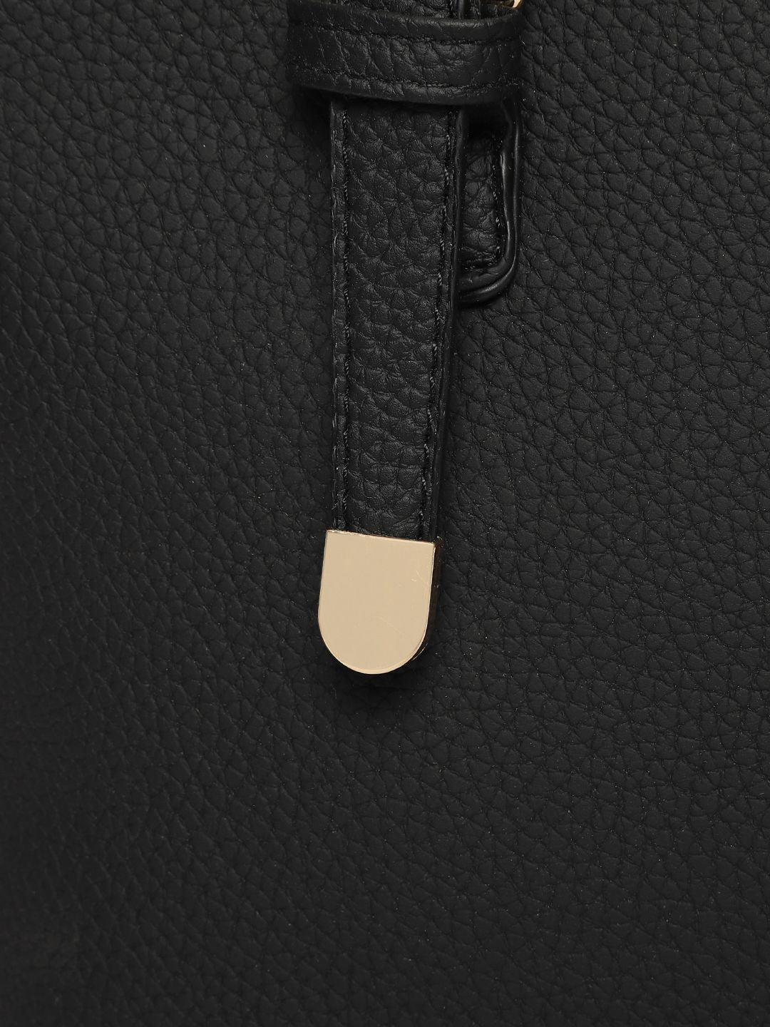 Lino Perros Black Solid Shoulder Bag