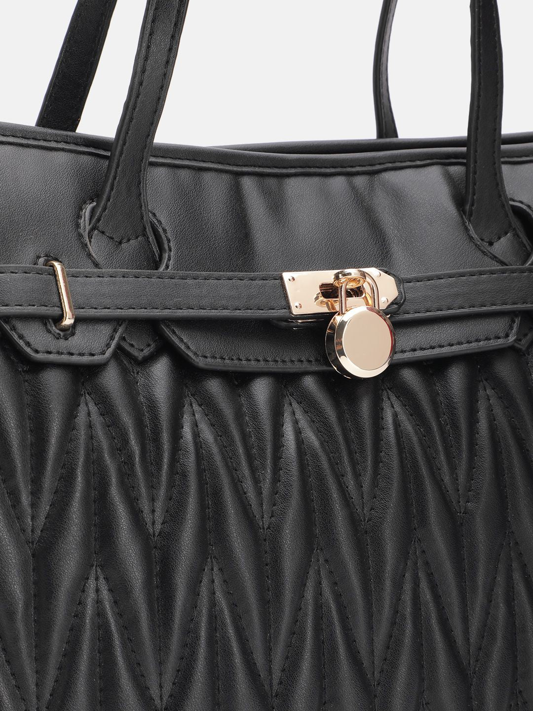 DressBerry Structured Quilted Shoulder Bag