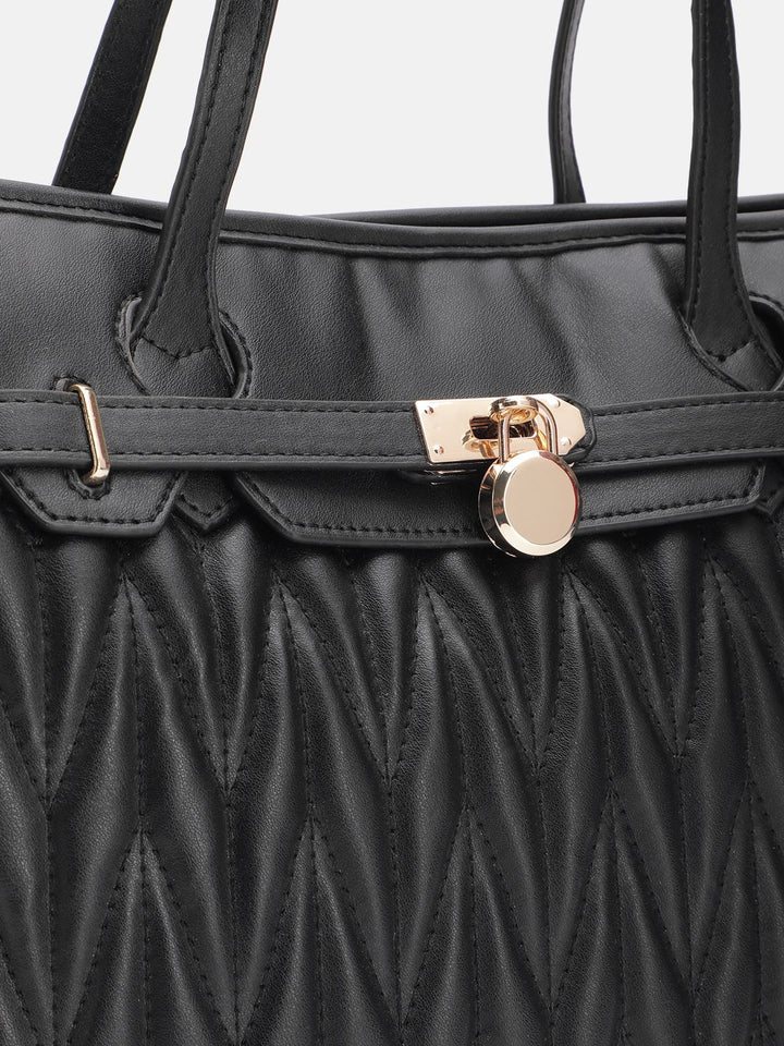 DressBerry Structured Quilted Shoulder Bag