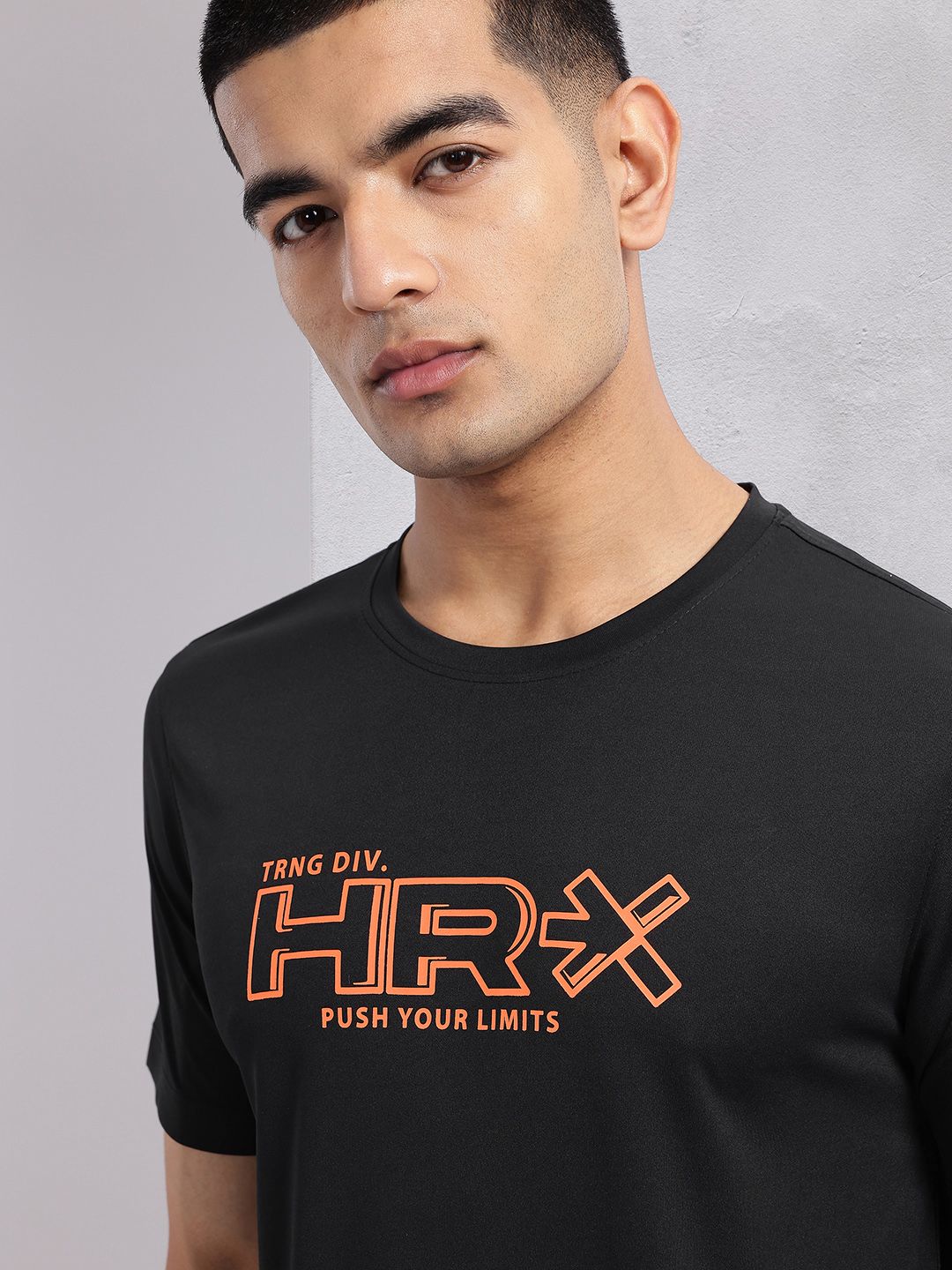 HRX by Hrithik Roshan Brand Logo Printed Rapid-Dry Training T-shirt