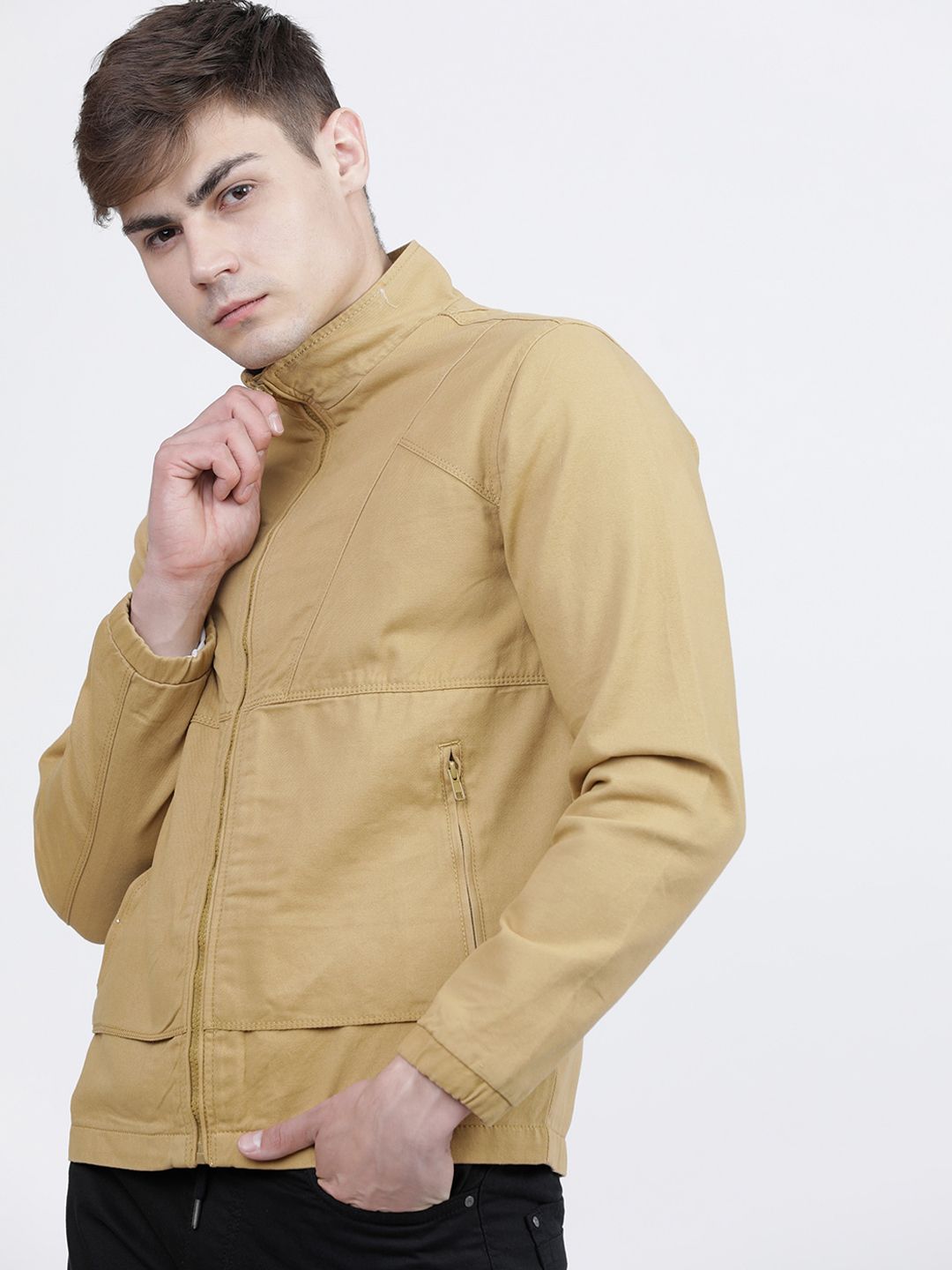 HIGHLANDER Men Khaki Padded Jacket