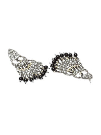 Anouk Rhodium-Plated Contemporary Drop Earrings