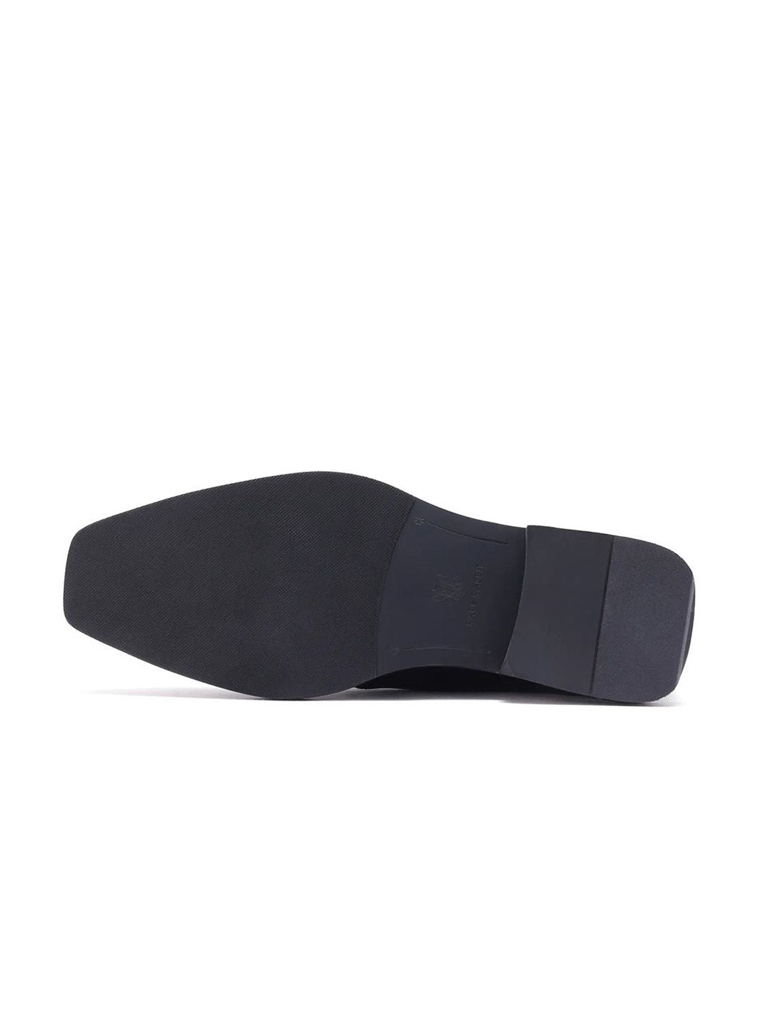 RARE RABBIT Men Round Toe Leather Formal Monk Shoes
