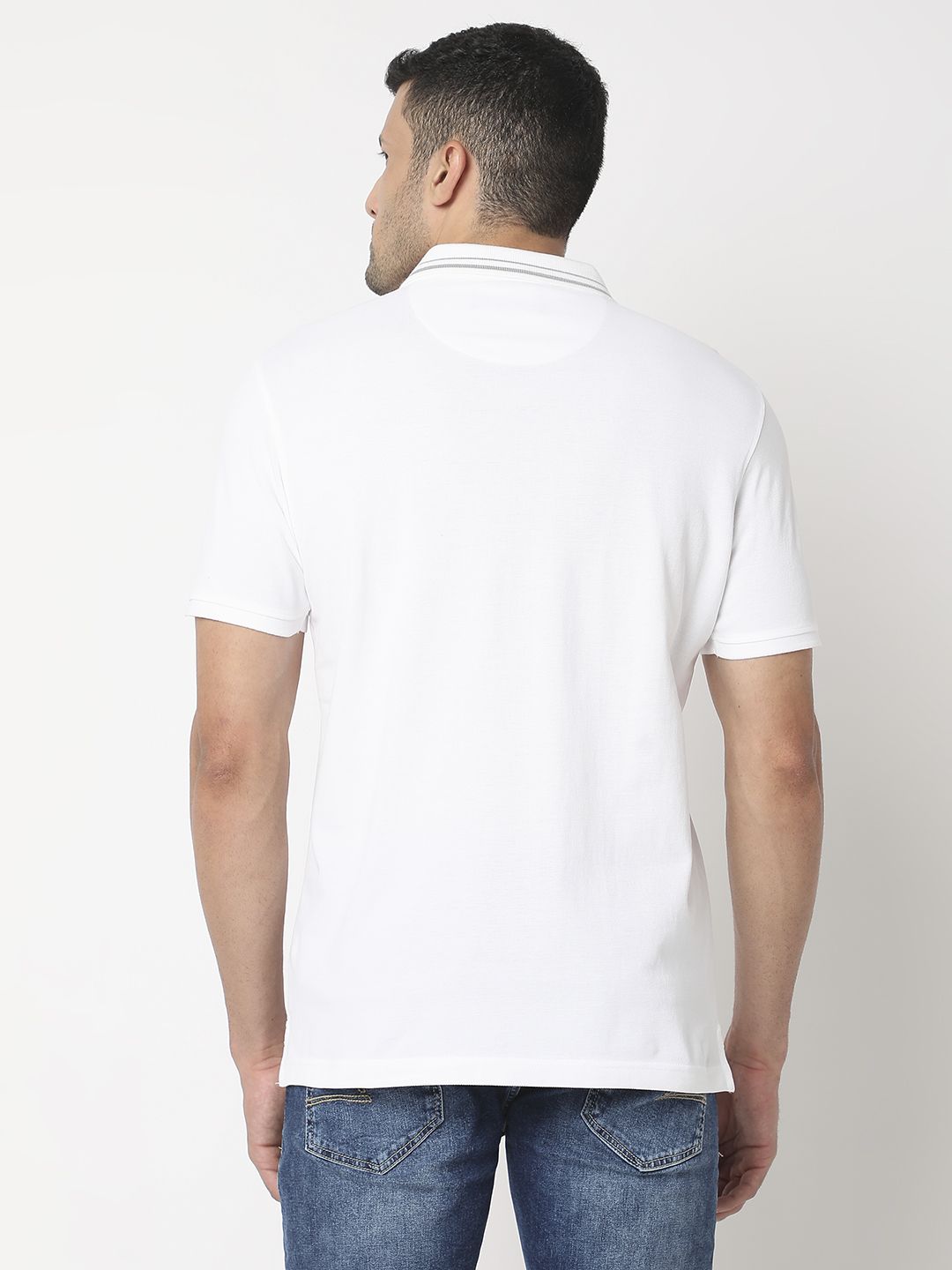 SPYKAR Polo Collar Slim Fit Pure Cotton T-shirt