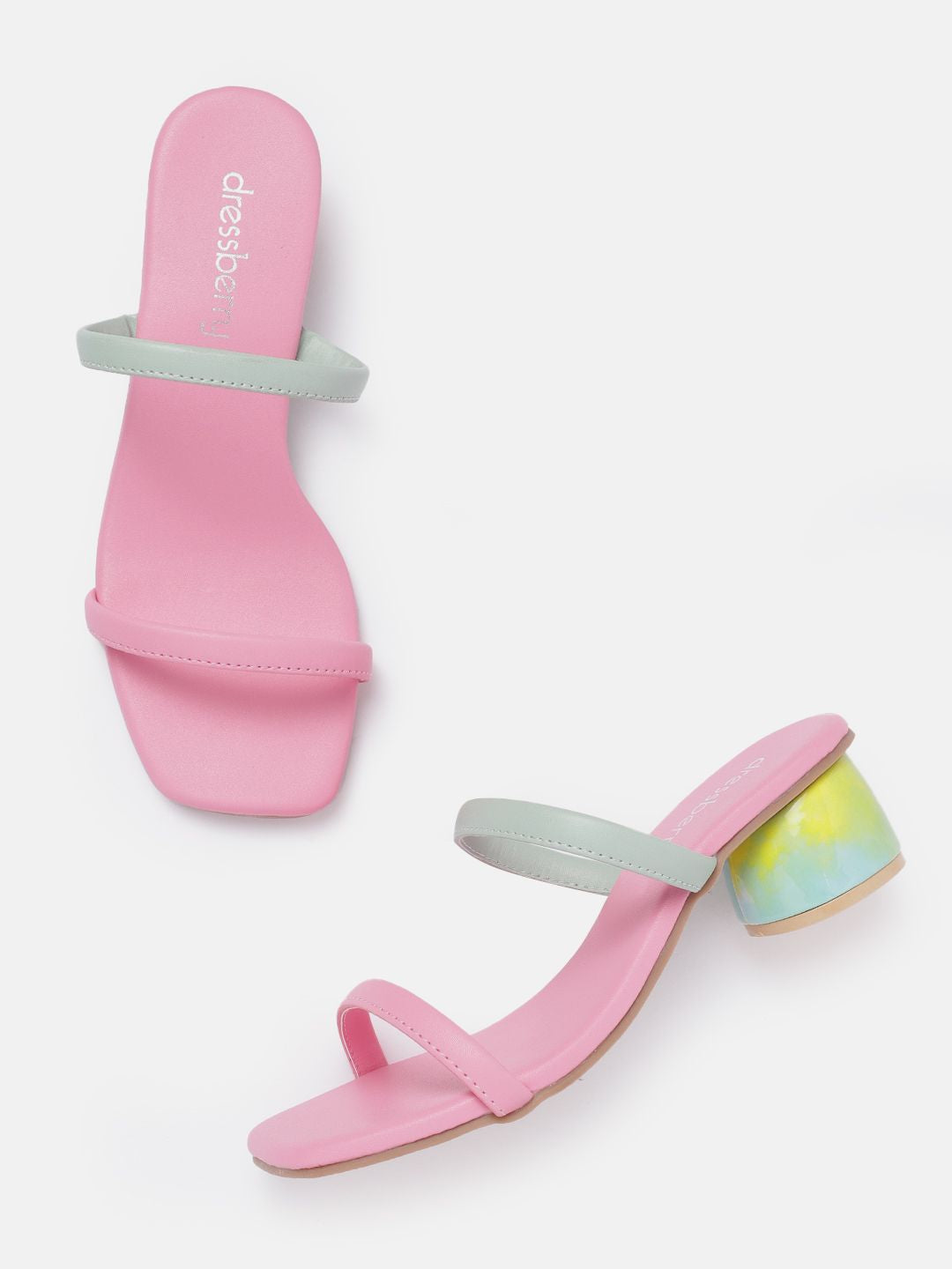 DressBerry Colourblocked Block Sandals