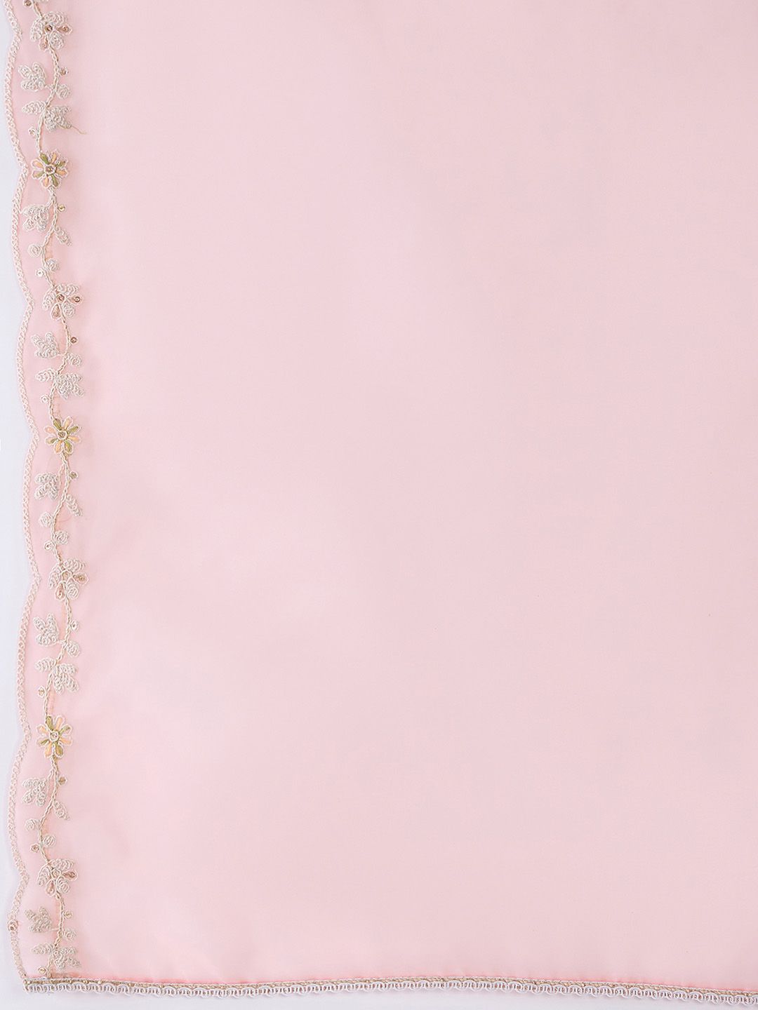 Indo Era Pink Ethnic Motifs Embroidered Aari Work Kurta with Trousers & Dupatta
