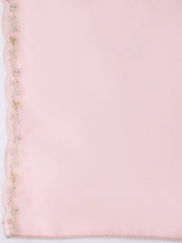 Indo Era Pink Ethnic Motifs Embroidered Aari Work Kurta with Trousers & Dupatta