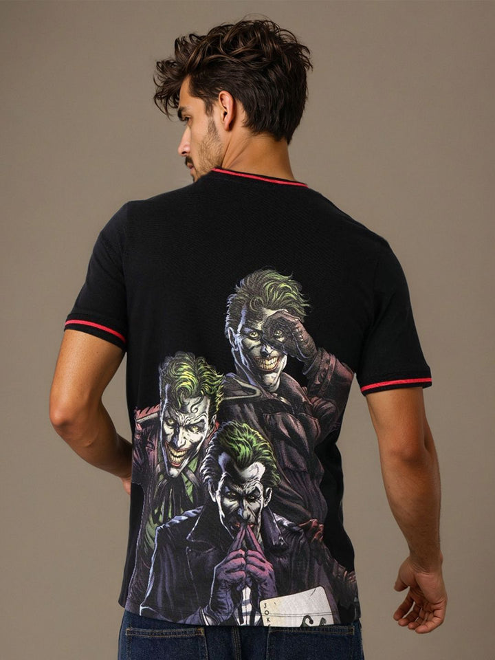 The Indian Garage Co Men Joker Graphic Printed Round Neck Cotton T-shirt