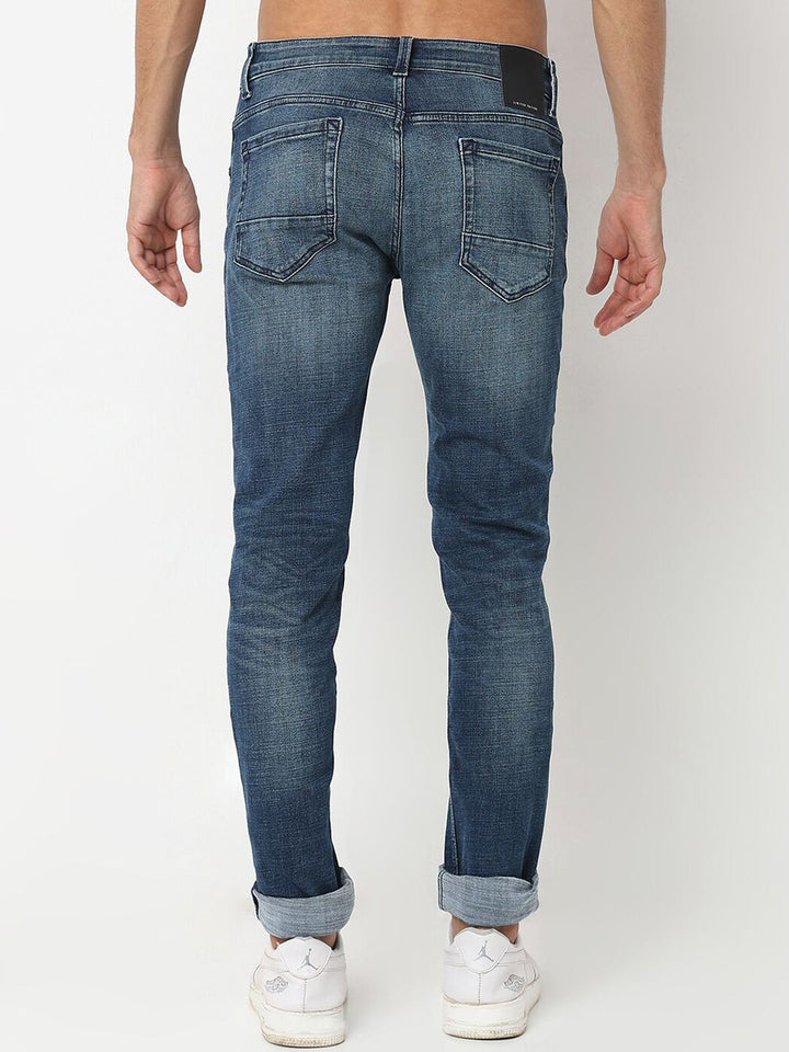 SPYKAR Men Slim Fit Low-Rise Heavy Fade Jeans