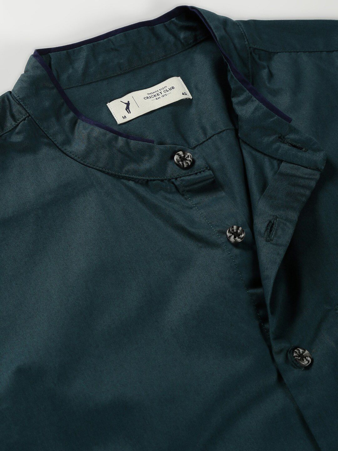 Thomas Scott Classic Slim Fit Mandarin Collar Cotton Casual Shirt