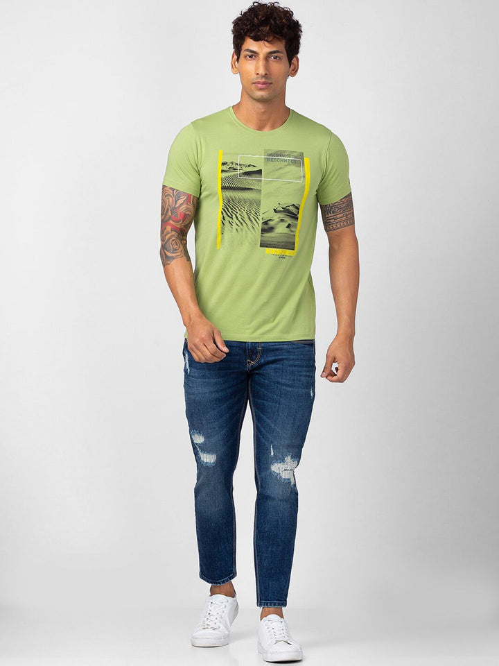 SPYKAR Men Kano Slim Fit Mildly Distressed Light Fade Jeans