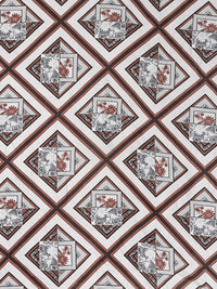 KLOTTHE White Geometric Polycotton 300 TC Dilengkapi Cadar Super King Halus dengan 2 Sarung Bantal-106 x 106 inci