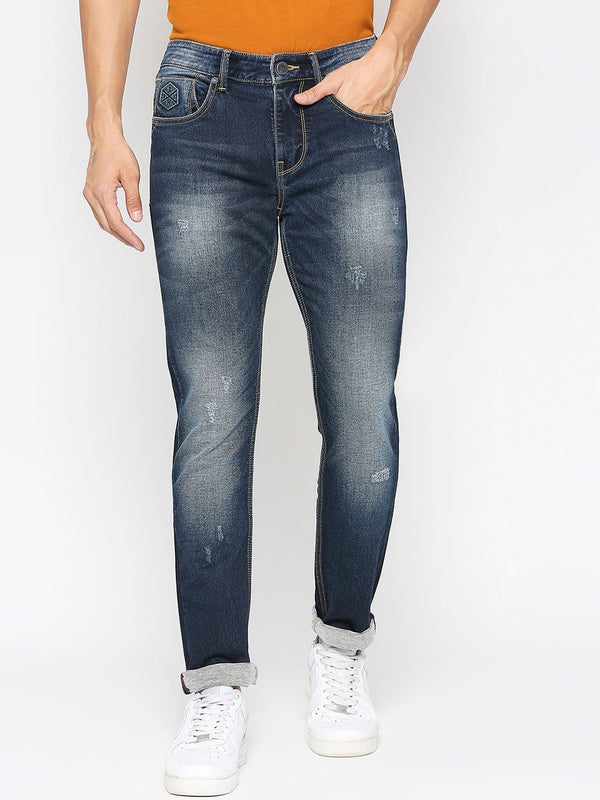 Being Human Men Mid Rise Slim Fit Clean Look Heavy Fade Jeans