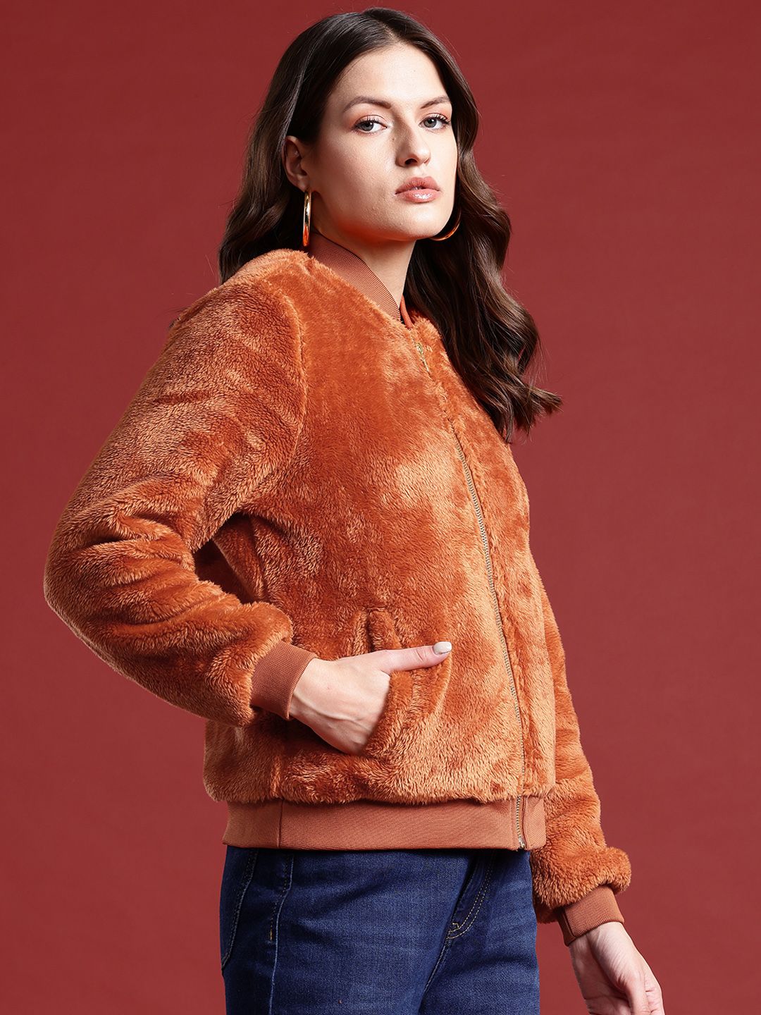 all about you Faux Fur Trim Tailored Jacket