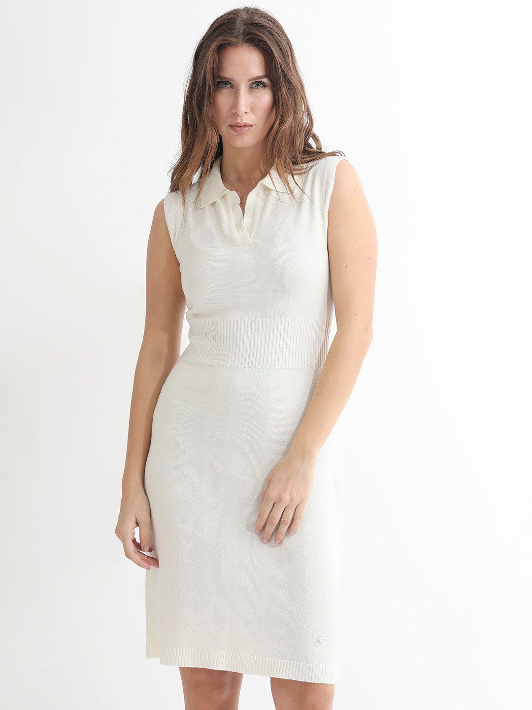 RAREISM Shirt Collar Sheath Dress